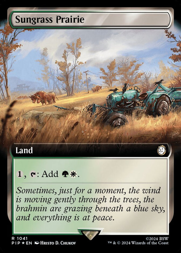 Sungrass Prairie (Extended Art) (Surge Foil) - Magic: The Gathering