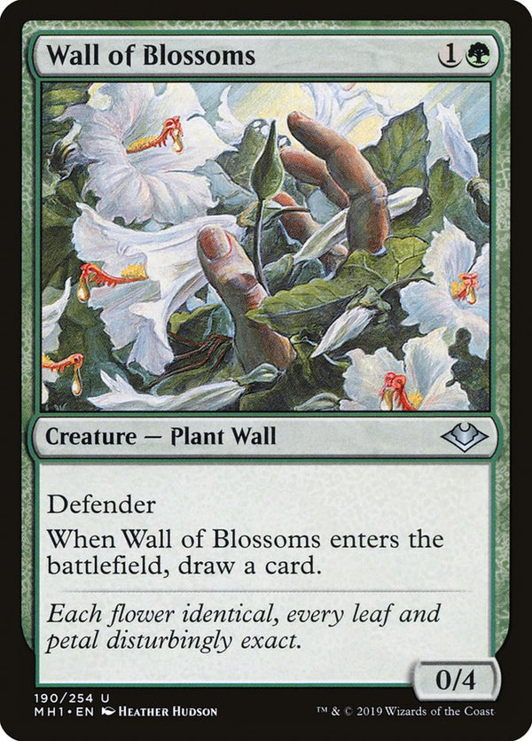 Wall of Blossoms - Magic: The Gathering