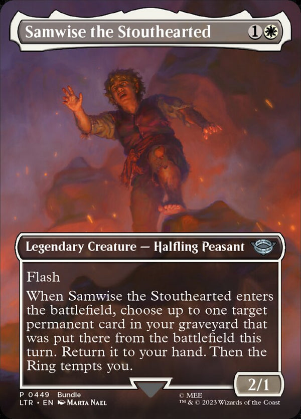 Samwise the Stouthearted (Borderless) (LTR Bundle) - Magic: The Gathering