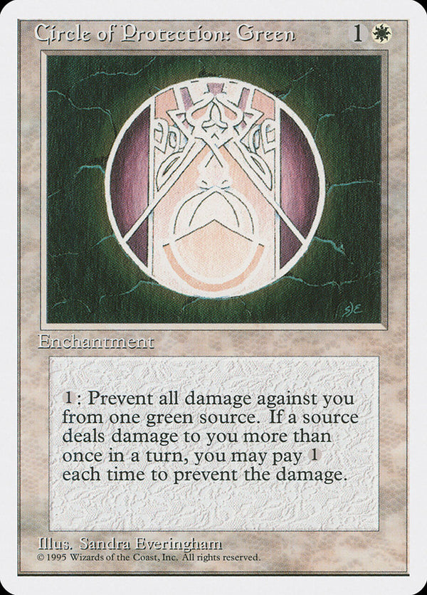 Circle of Protection: Green - Magic: The Gathering