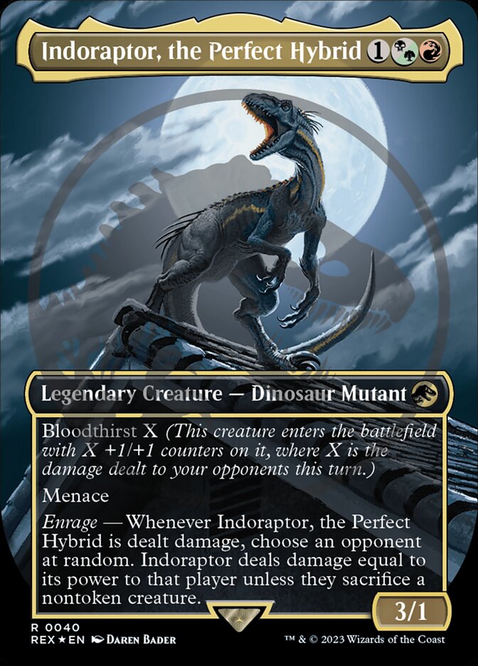 Indoraptor, the Perfect Hybrid (Borderless) (Emblem)