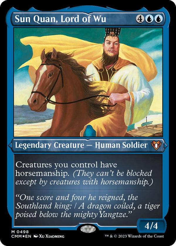 Sun Quan, Lord of Wu (Foil Etched) - Magic: The Gathering