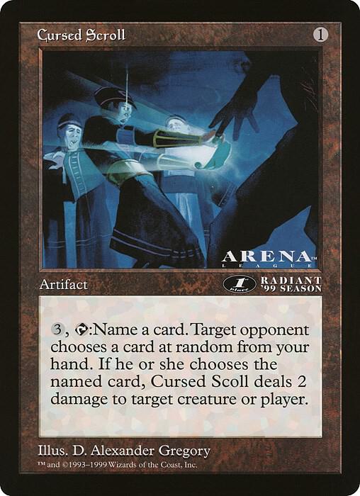 Cursed Scroll (1st Place) (Arena League) - Magic: The Gathering