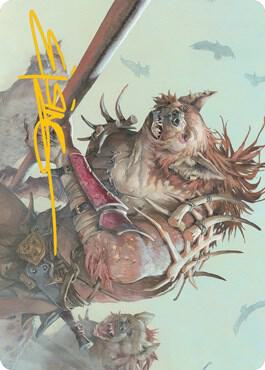 Gnoll Art Card (Gold-Stamped Signature)
