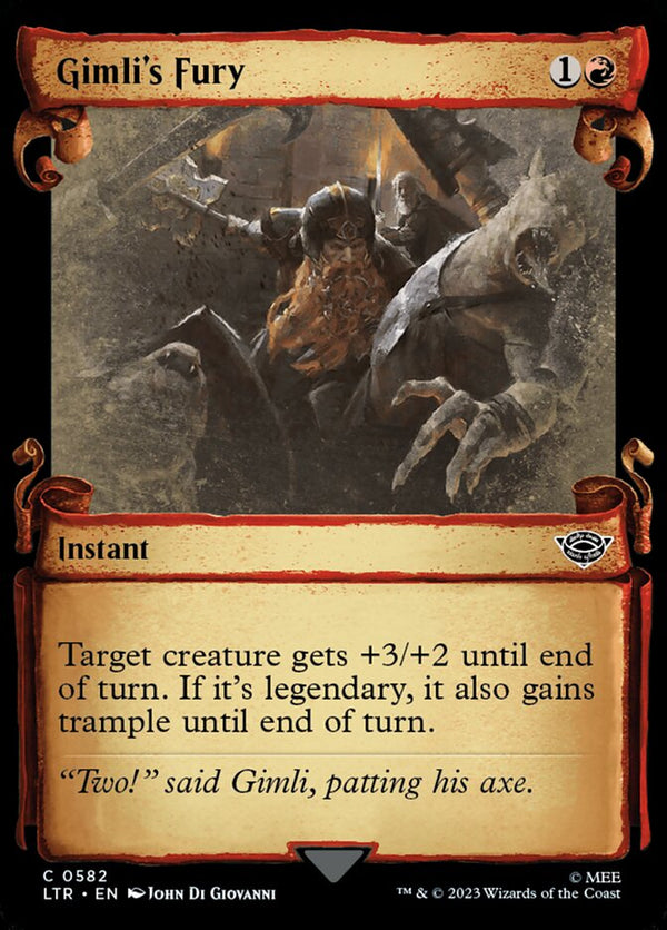 Gimli's Fury (Showcase Scrolls) - Magic: The Gathering