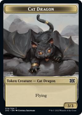Cat Dragon // Knight Double-Sided Token