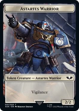 Astartes Warrior (001) // Clue Double-Sided Token - Magic: The Gathering