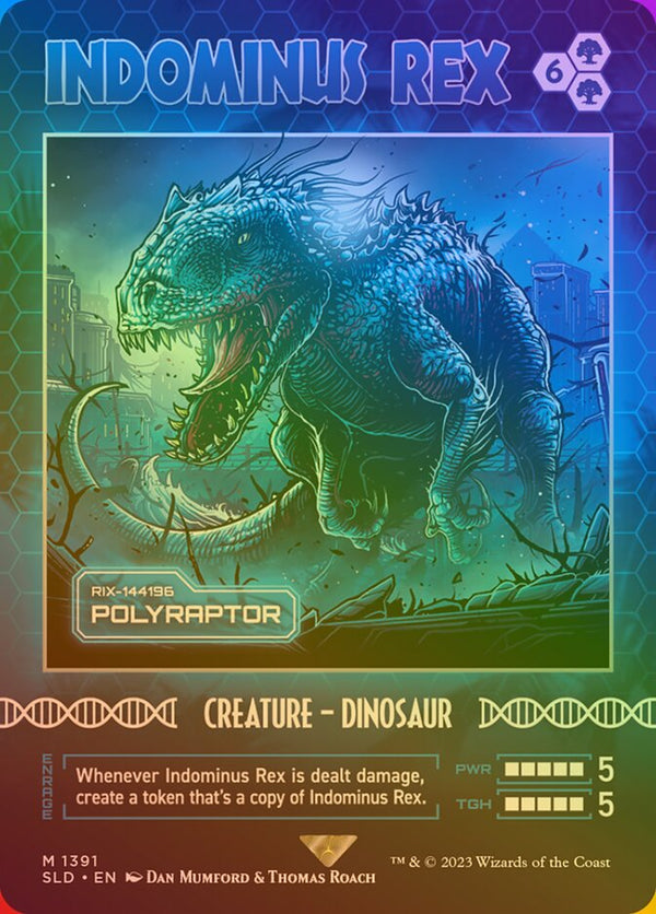 Indominus Rex - Polyraptor (Rainbow Foil) - Magic: The Gathering