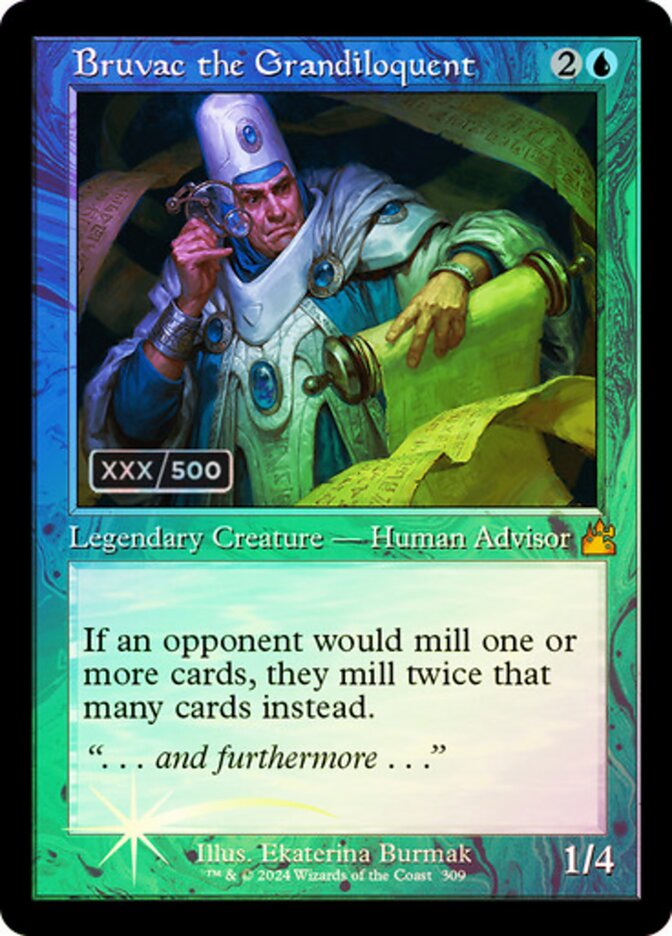 Bruvac the Grandiloquent (Retro Frame) (Serial Numbered)