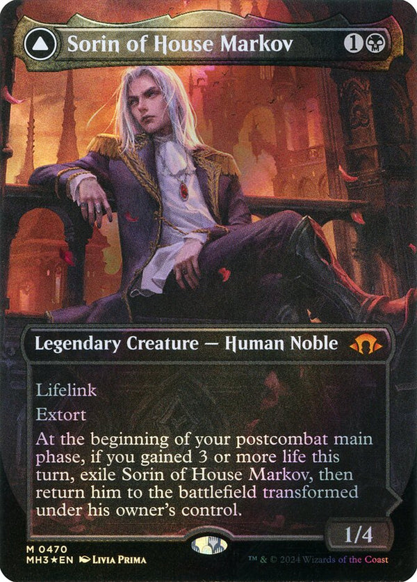 Sorin of House Markov (Borderless) (Textured Foil) - Magic: The Gathering