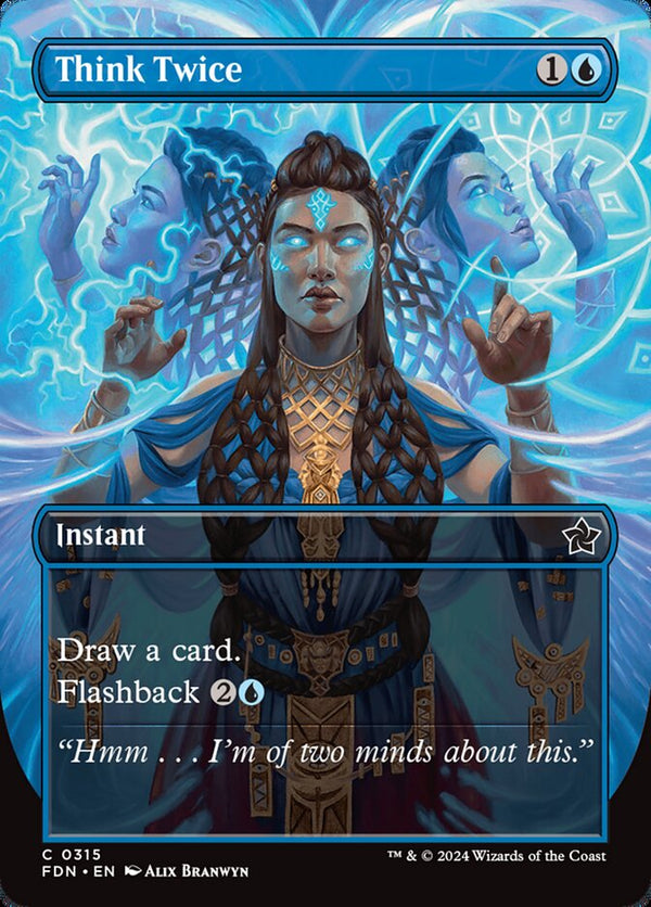 Think Twice (Borderless) - Magic: The Gathering