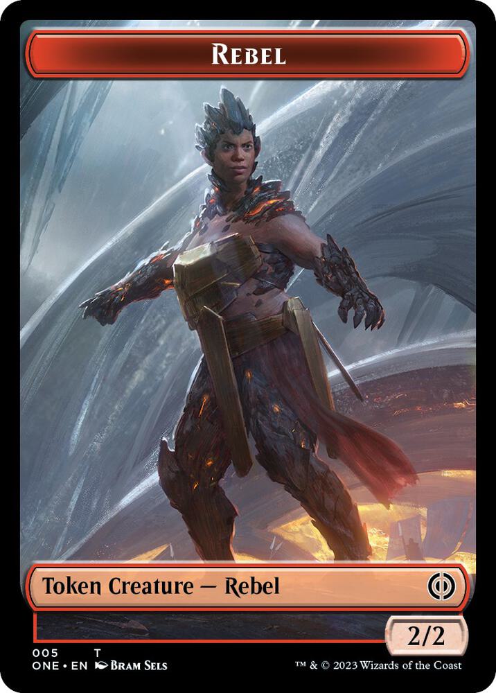 Rebel // Phyrexian Germ Double-sided Token