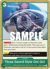 Three Sword Style Oni Giri - One Piece Card Game