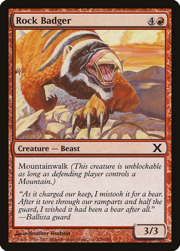 Rock Badger (10E 226) - Magic: The Gathering