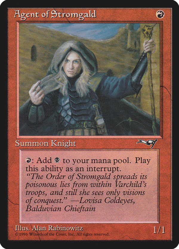 Agent of Stromgald (Woman Holding Staff) - Magic: The Gathering