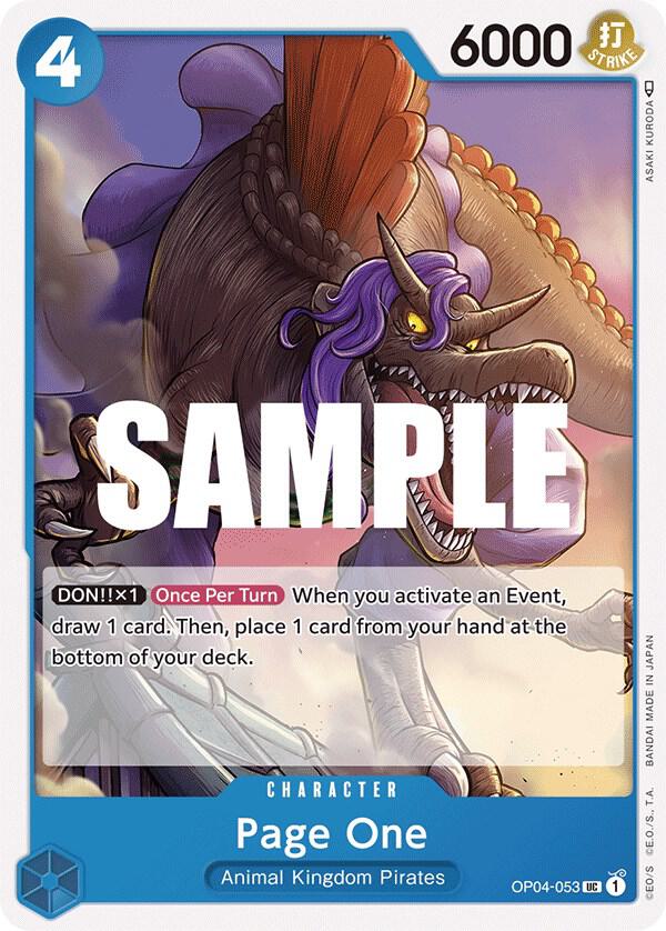 Page One - One Piece Card Game