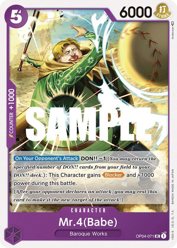 Mr.4 (Babe) - One Piece Card Game
