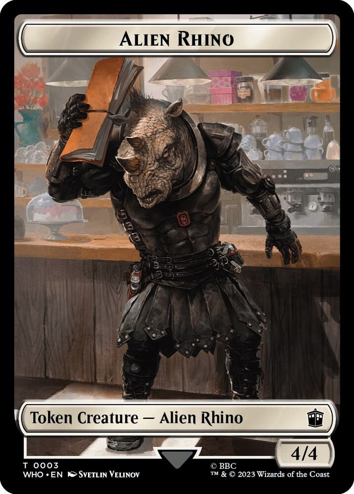Alien Rhino // Cyberman Double-Sided Token