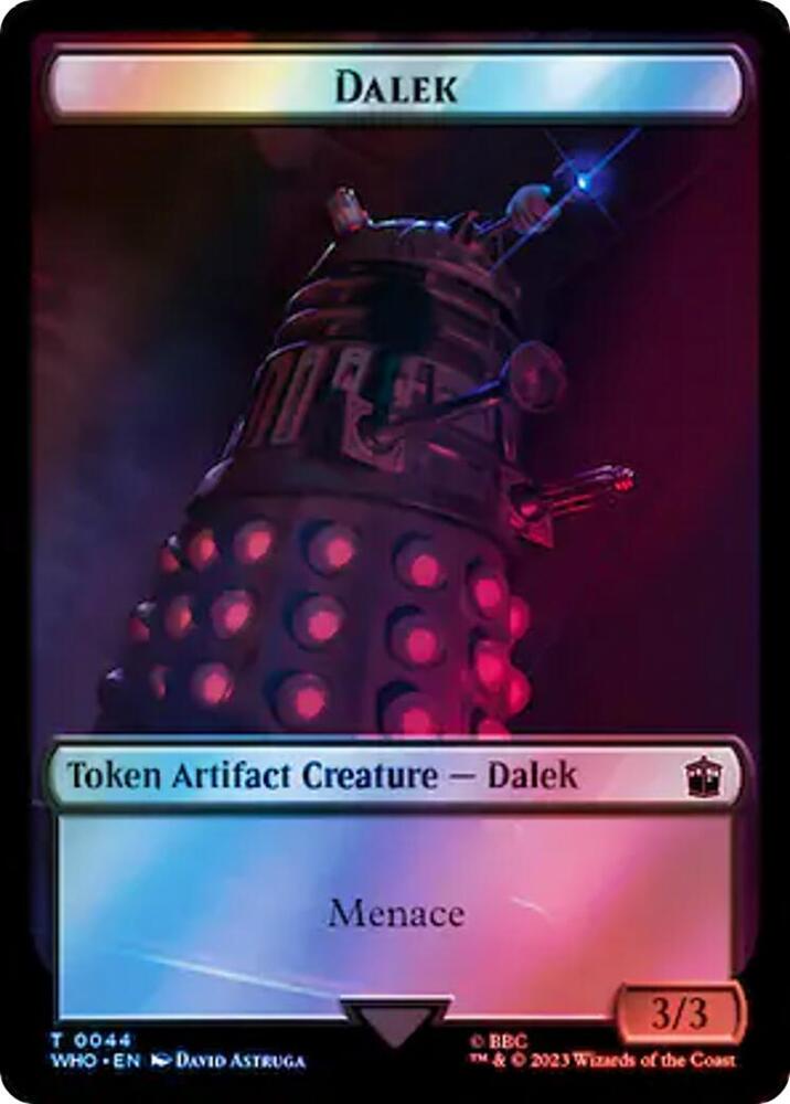 Dalek // Clue (0054) Double-Sided Token (Surge Foil)
