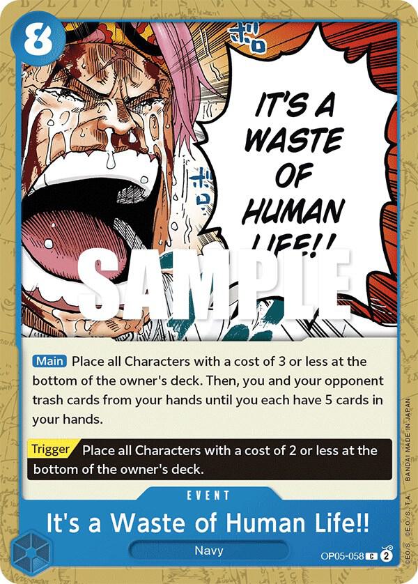 It's a Waste of Human Life!! - One Piece Card Game