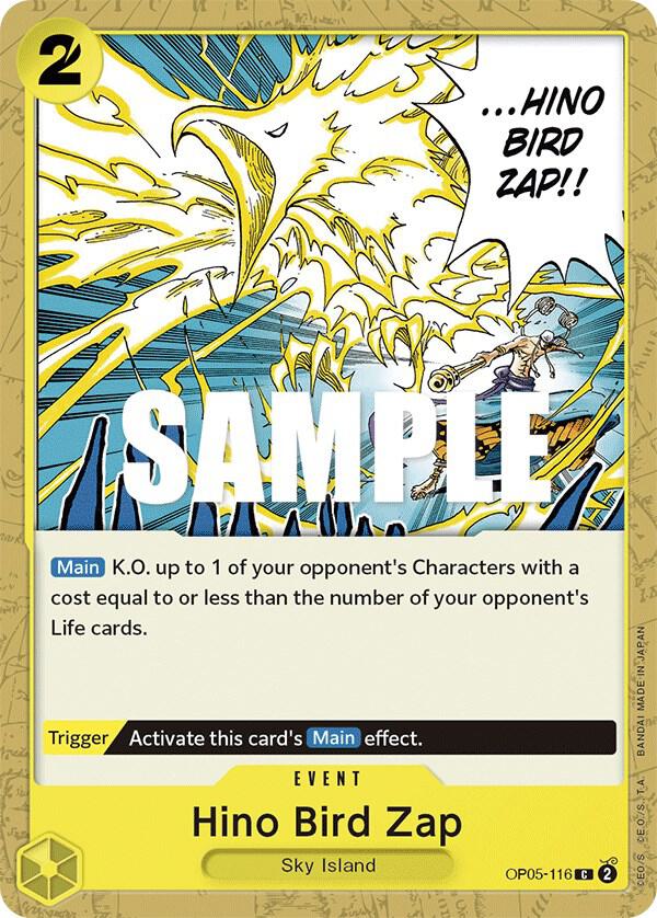 Hino Bird Zap - One Piece Card Game