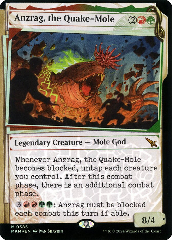 Anzrag, the Quake-Mole (Showcase) (Invisible Ink) - Magic: The Gathering