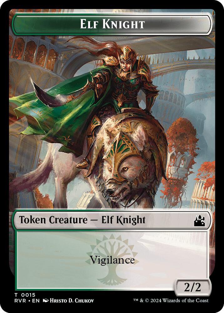 Elf Knight // Emblem - Domri Rade Double-Sided Token
