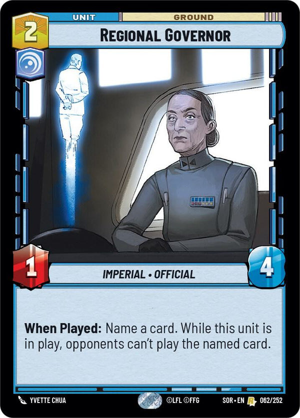 Regional Governor (SOR 062/252) - Star Wars Unlimited