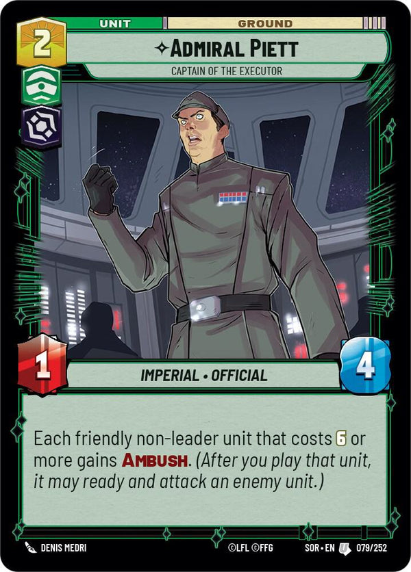 Admiral Piett - Captain of the Executor - Star Wars Unlimited