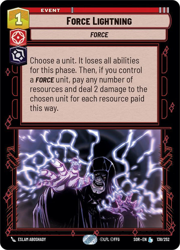 Force Lightning - Star Wars Unlimited
