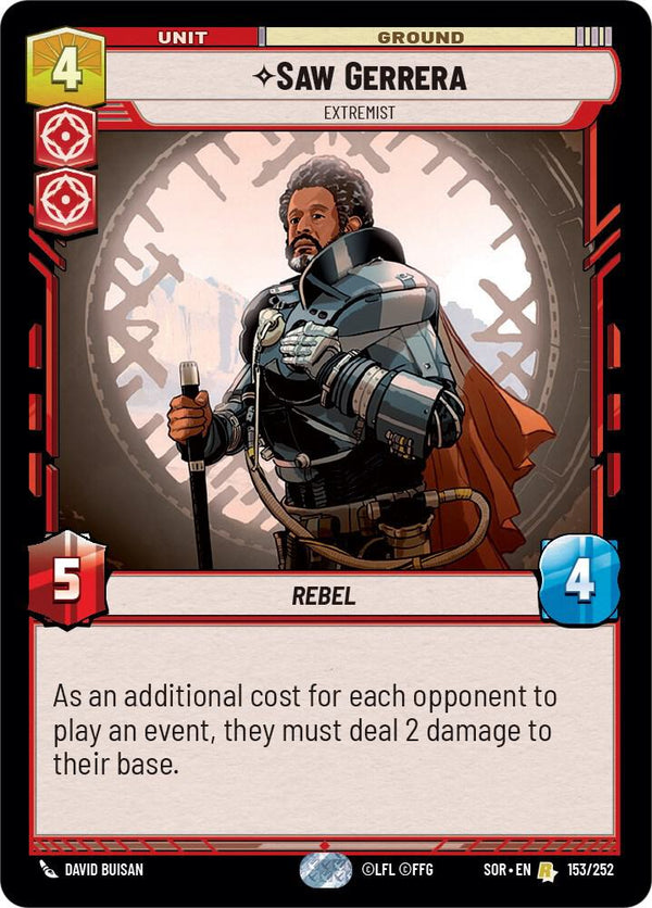 Saw Gerrera - Extremist - Star Wars Unlimited