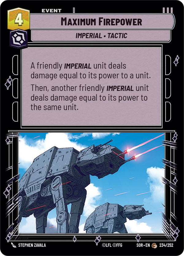 Maximum Firepower - Star Wars Unlimited