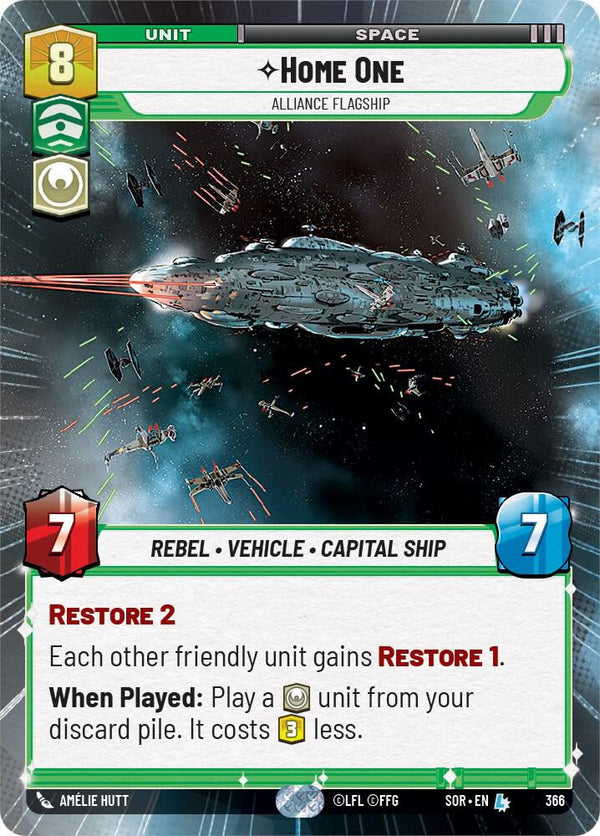 Home One - Alliance Flagship (Hyperspace) - Star Wars Unlimited