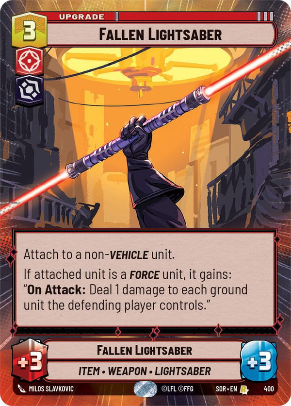 Fallen Lightsaber (Hyperspace) - Star Wars Unlimited