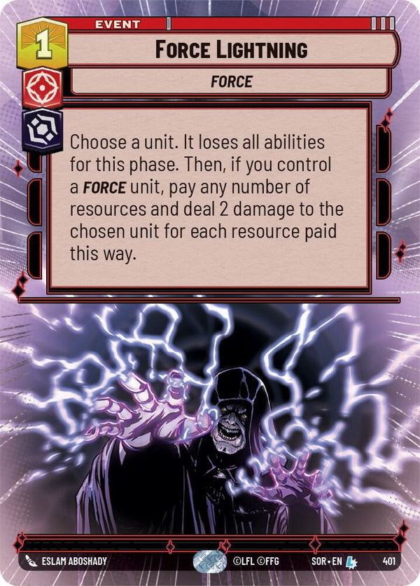 Force Lightning (Hyperspace) - Star Wars Unlimited
