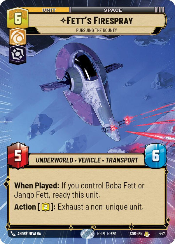 Fett's Firespray - Pursuing the Bounty (Hyperspace) - Star Wars Unlimited