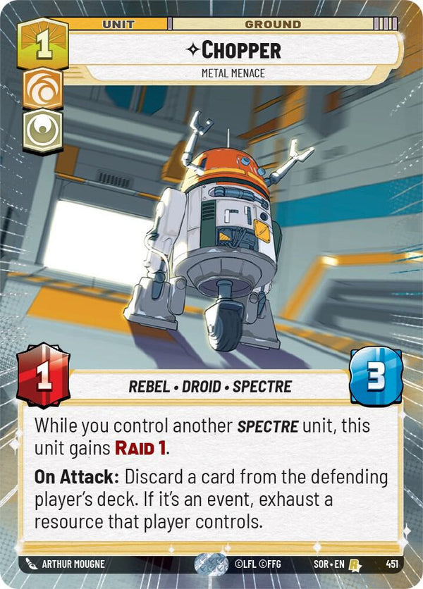 Chopper - Metal Menace (Hyperspace) (SOR 451) - Star Wars Unlimited