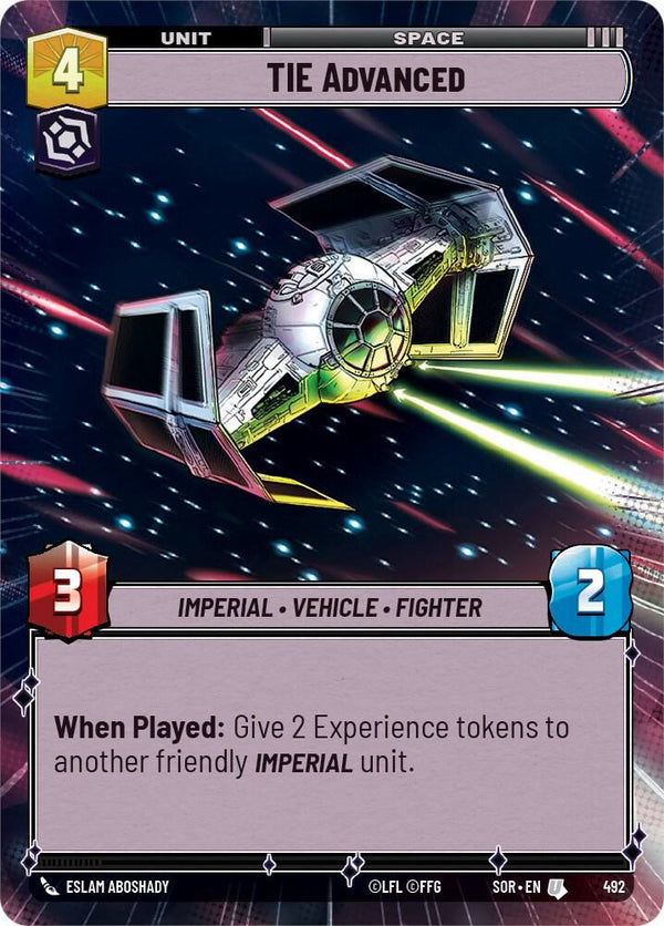 TIE Advanced (Hyperspace) - Star Wars Unlimited