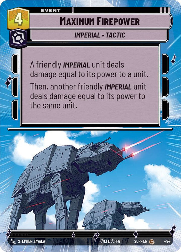 Maximum Firepower (Hyperspace) - Star Wars Unlimited