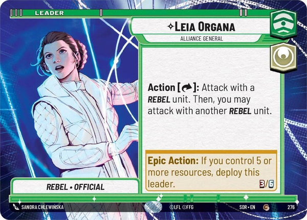 Leia Organa - Alliance General (Hyperspace) - Star Wars Unlimited