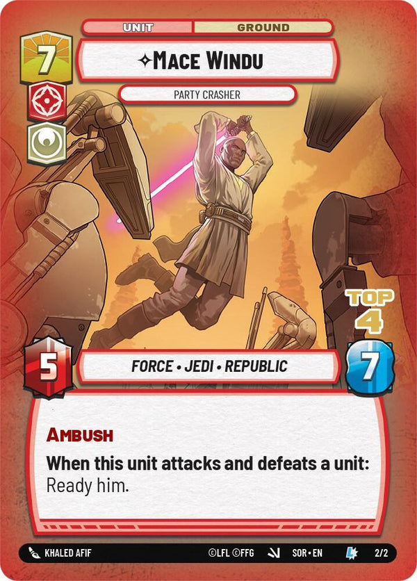 Mace Windu - Party Crasher (Top 4) - Star Wars Unlimited