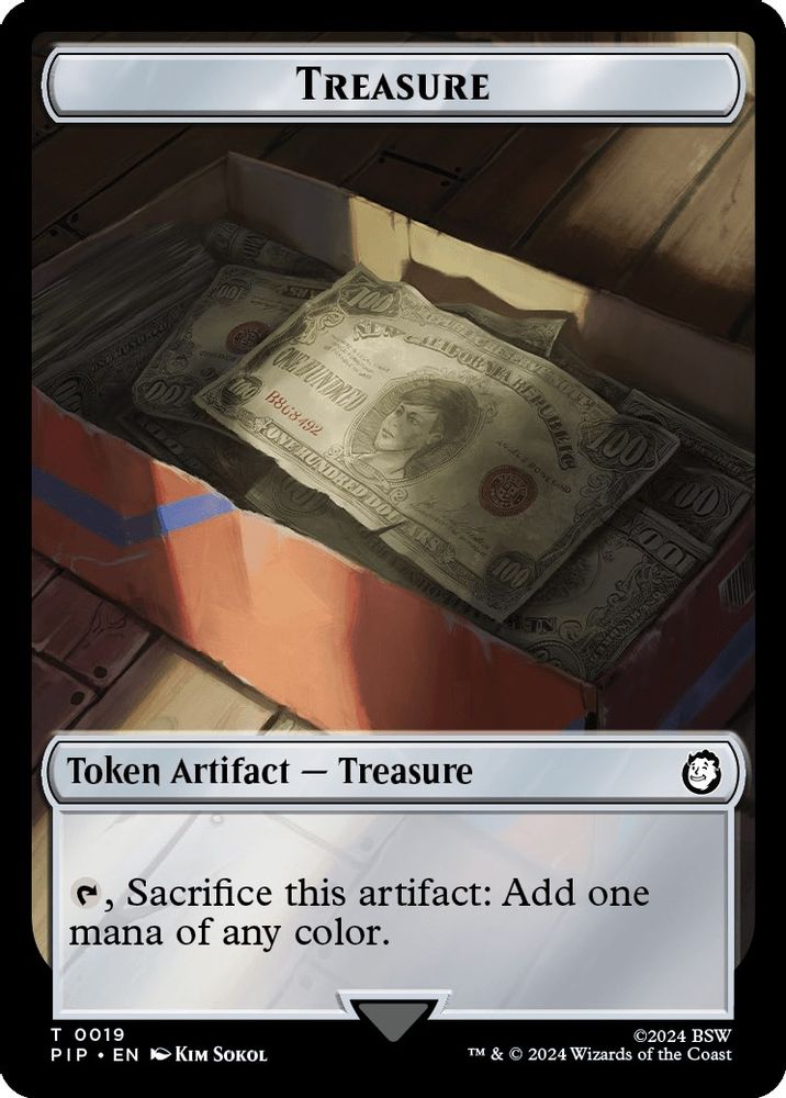 Treasure (0019) // Robot Double-Sided Token - DUPLICATE CARD