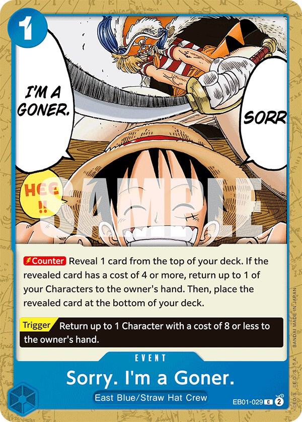 Sorry. I'm a Goner. - One Piece Card Game