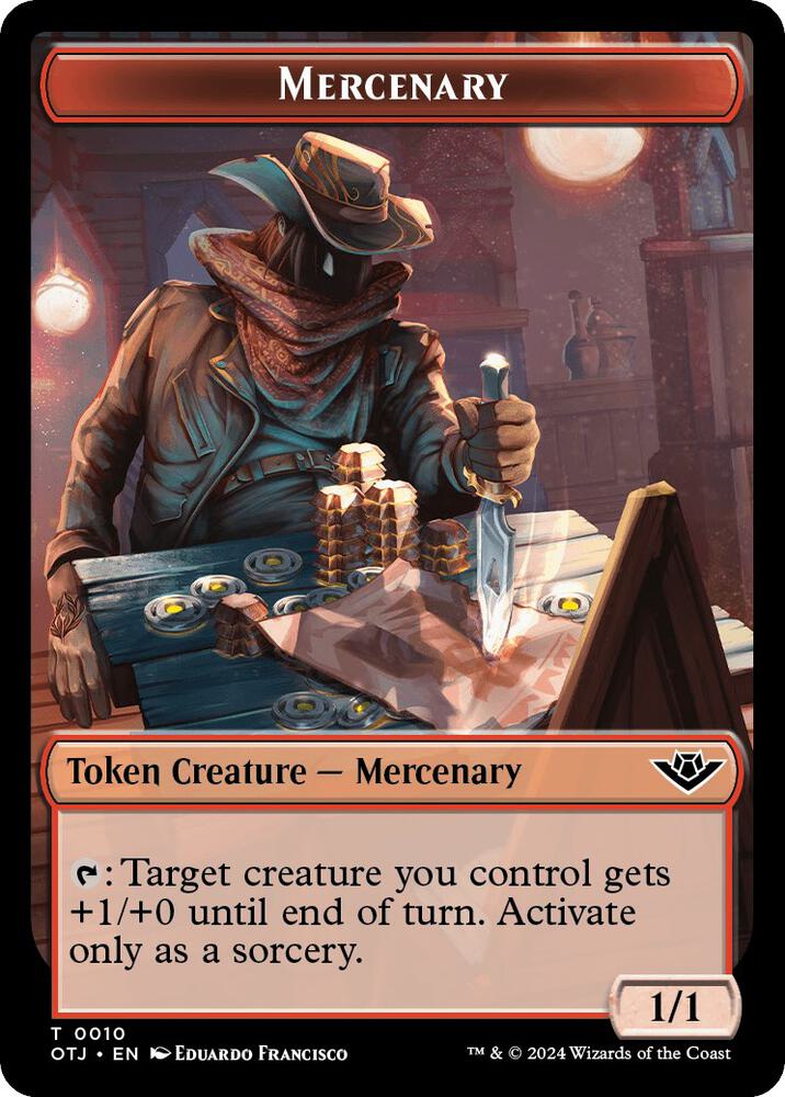 Mercenary // Dinosaur Double-Sided Token