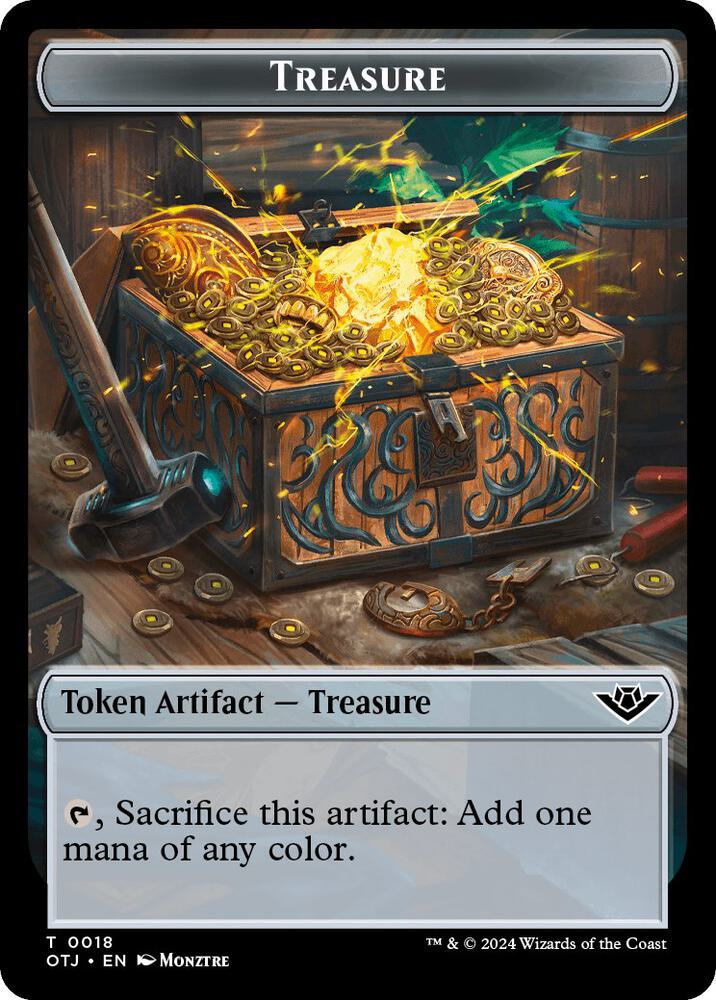Treasure // Human Rogue Double-Sided Token