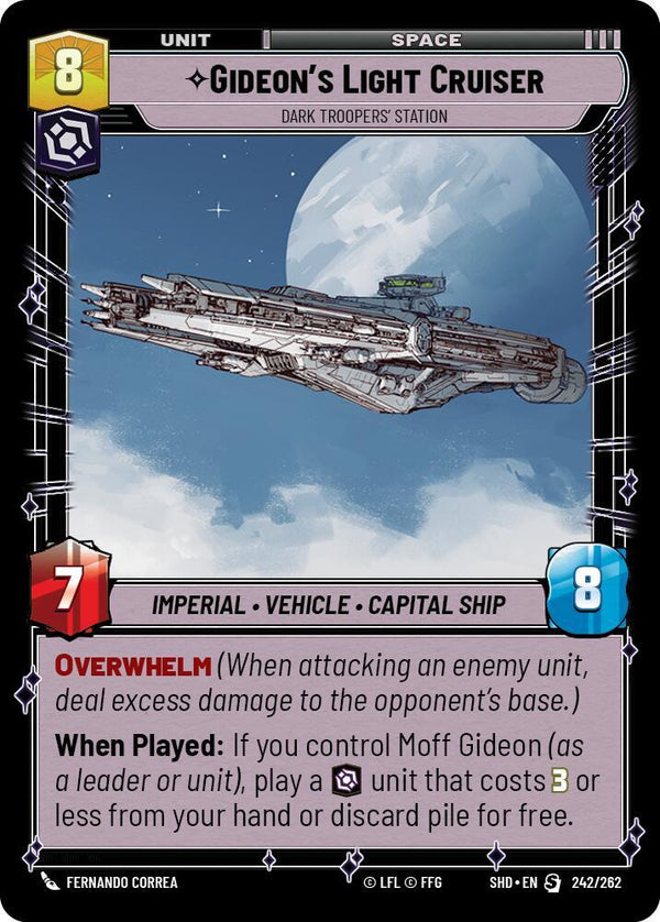 Gideon's Light Cruiser - Dark Troopers' Station - Star Wars Unlimited