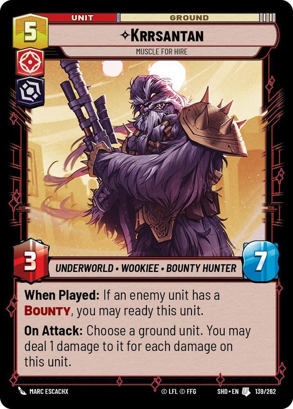 Krrsantan - Muscle for Hire - Star Wars Unlimited