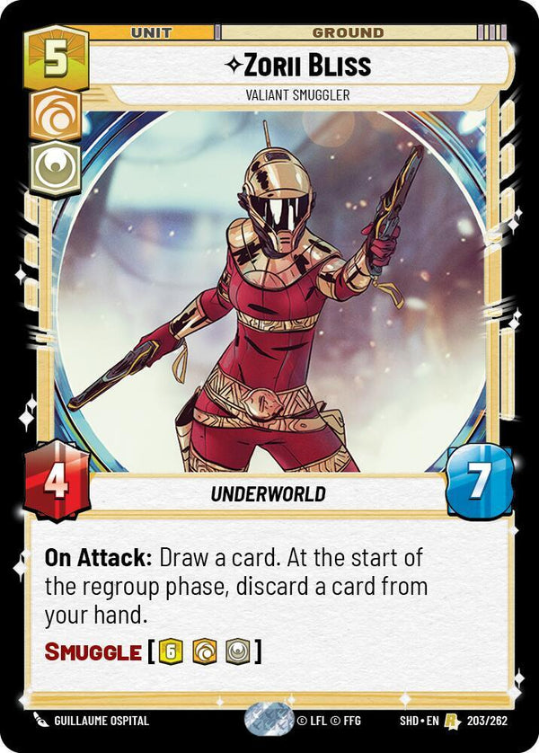 Zorii Bliss - Valiant Smuggler (SHD 203/262) - Star Wars Unlimited