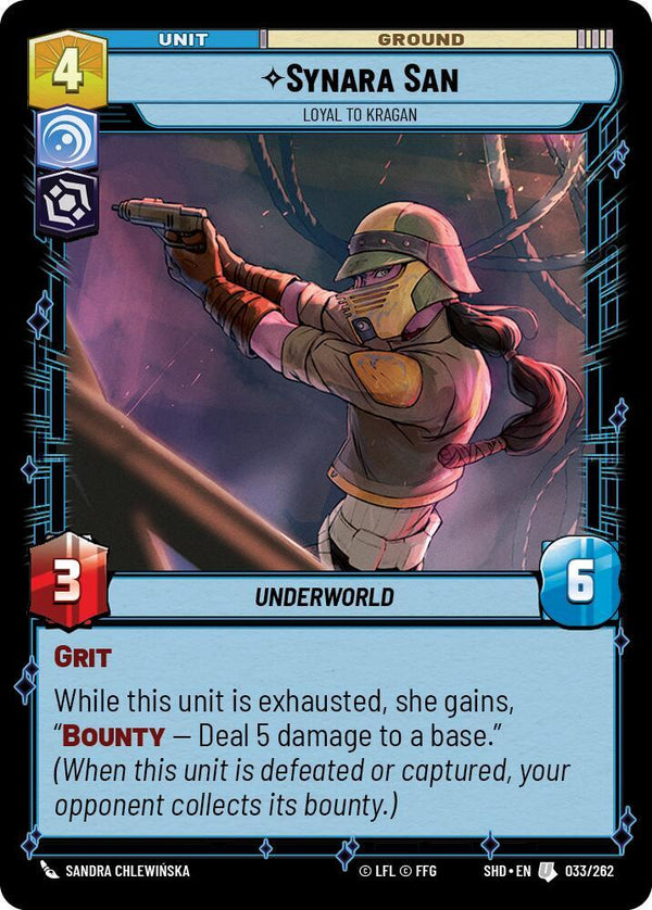 Synara San - Loyal to Kragan - Star Wars Unlimited