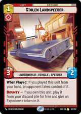 Stolen Landspeeder - Star Wars Unlimited